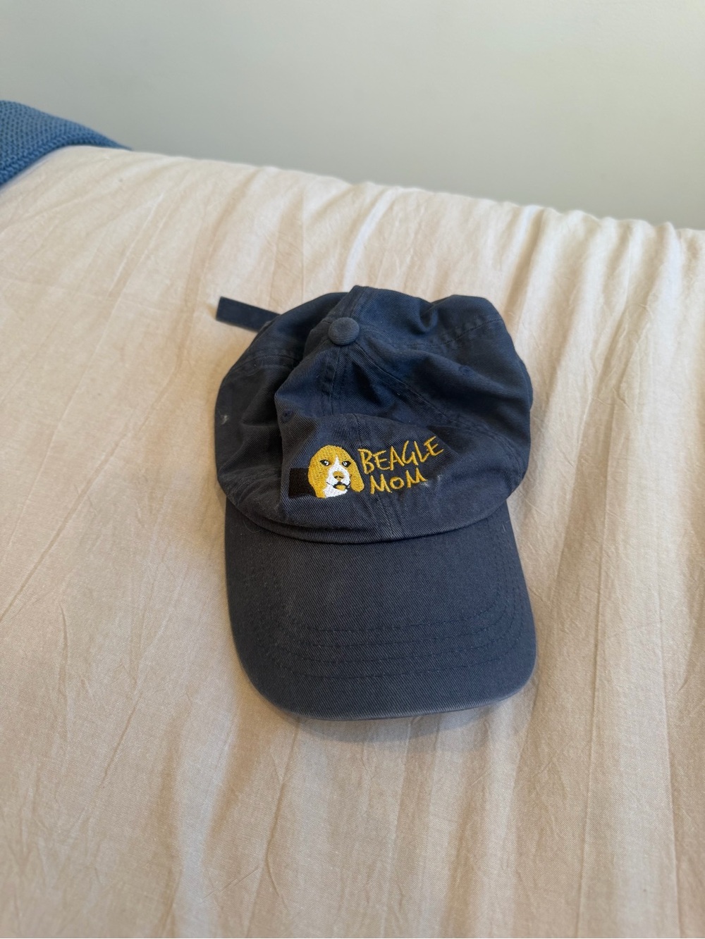 Navy "Beagle Mom" Embroidered Baseball Cap